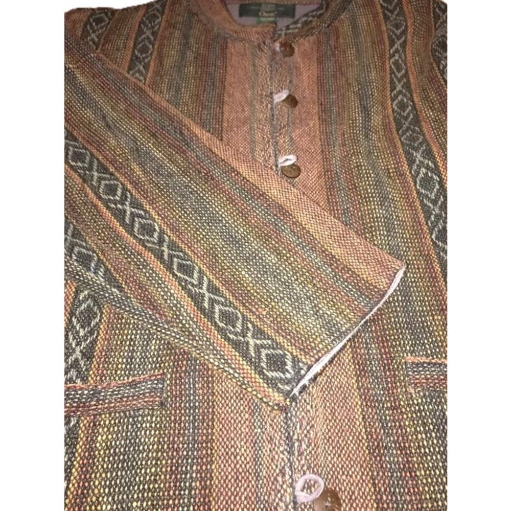 Orvis Indie Tweed Cotton Button Lined Blazer Jacket L Vintage - Picture 6 of 7
